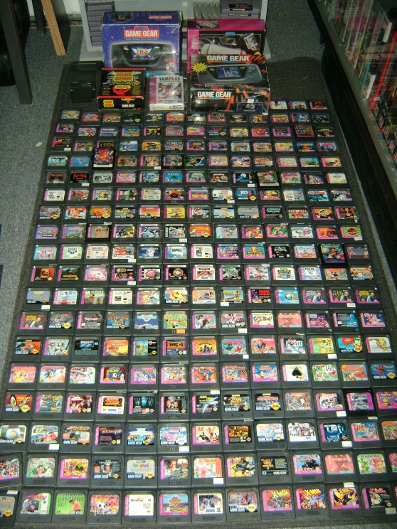 John's staggering collection of Game Gear cartridges--most of which he scored in one fortuitous trip.